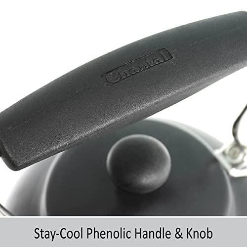 Chantal Chantal Tea Kettle, Vintage Series, Enamel on Steel, Whistling (Fade Grey)