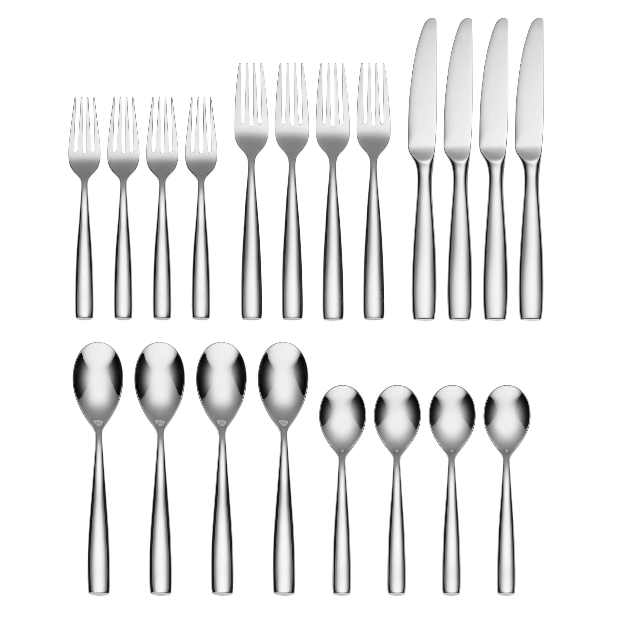 CAMBRIDGE Cambridge Silversmiths Linden 20-Piece Flatware Set, Service for 4, Silver