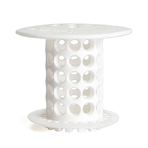 TubShroom TubShroom The Revolutionary Tub Drain Protector Hair Catcher/Strainer/Snare, White, 2.25 x 2.25 Inch