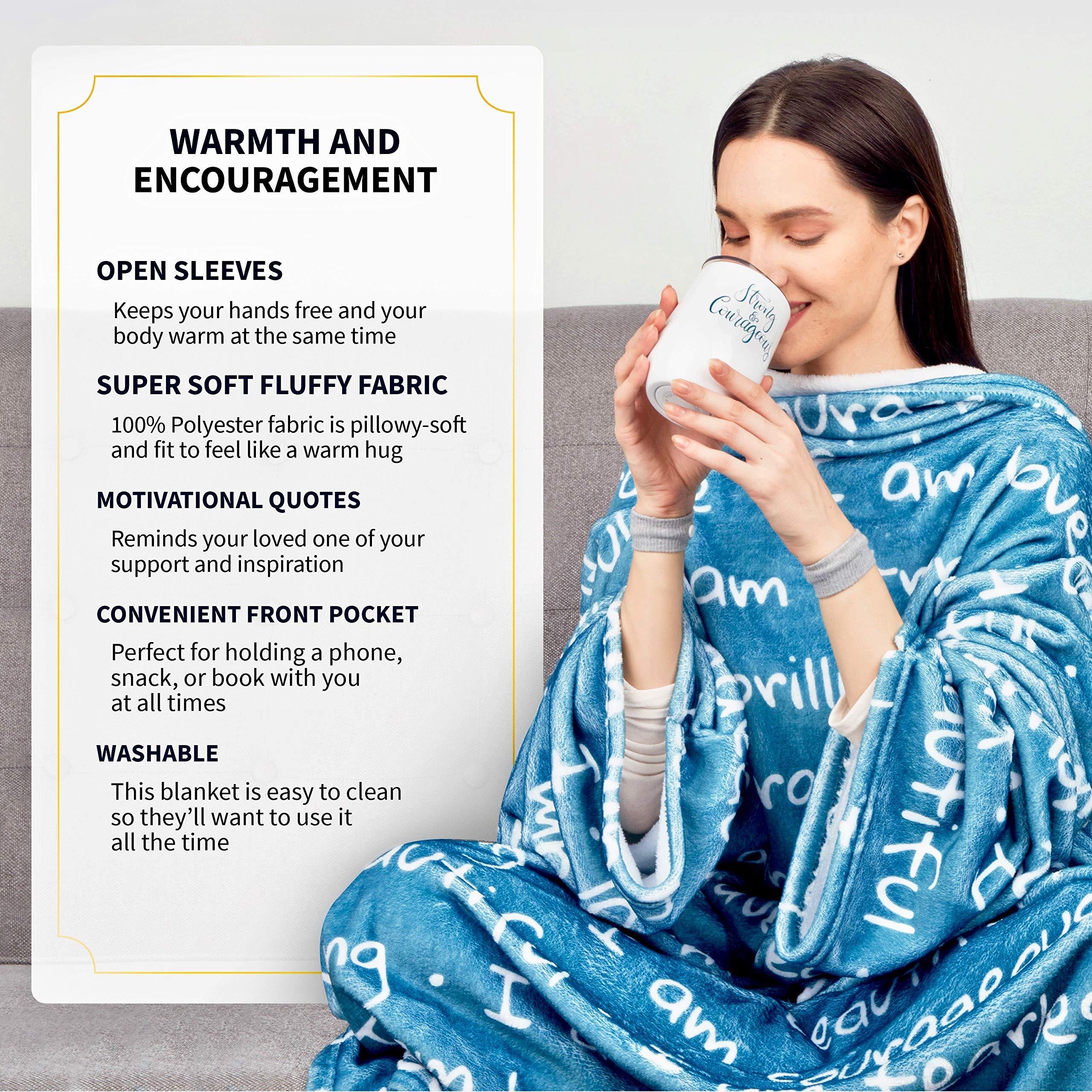 VICTORIAGRACES Luxury Self Care Package Gifts for Women, Cancer, Chemo, Sick, Get Well Soon Set, Feel Better, Sympathy, Friend, Hospital, Birthday, Comfort Basket, Words of Affirmation Blanket