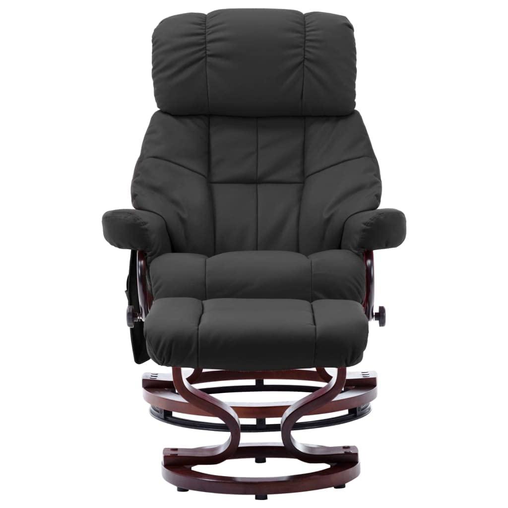 YELWHI YELWHI Electric Massaging Chairs Massage Recliner with Ottoman Gray Faux Leather and Bentwood,Premium Faux Leather Massage Recliner with Heat and Adjustable Backrest Furniture for Living Room