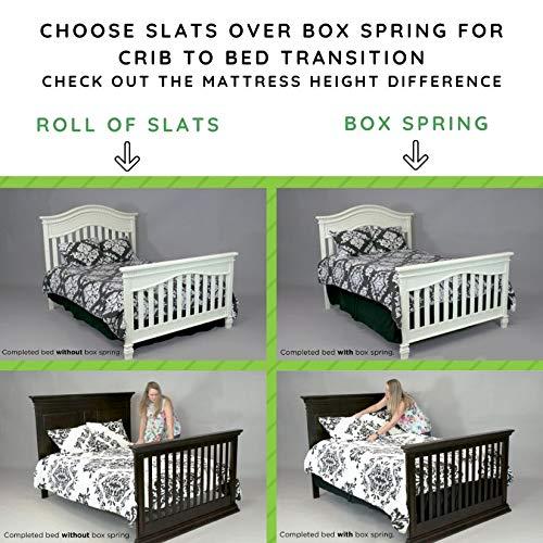 CC KITS CC KITS Set of Eight (8) 53 3/4 Inch Full/Double Size Solid Wood Support Bed SlatsUse Crib Conversion KitsPlatform Frame for MattressBunkie Board, Box Spring or Foundation Replacement Option