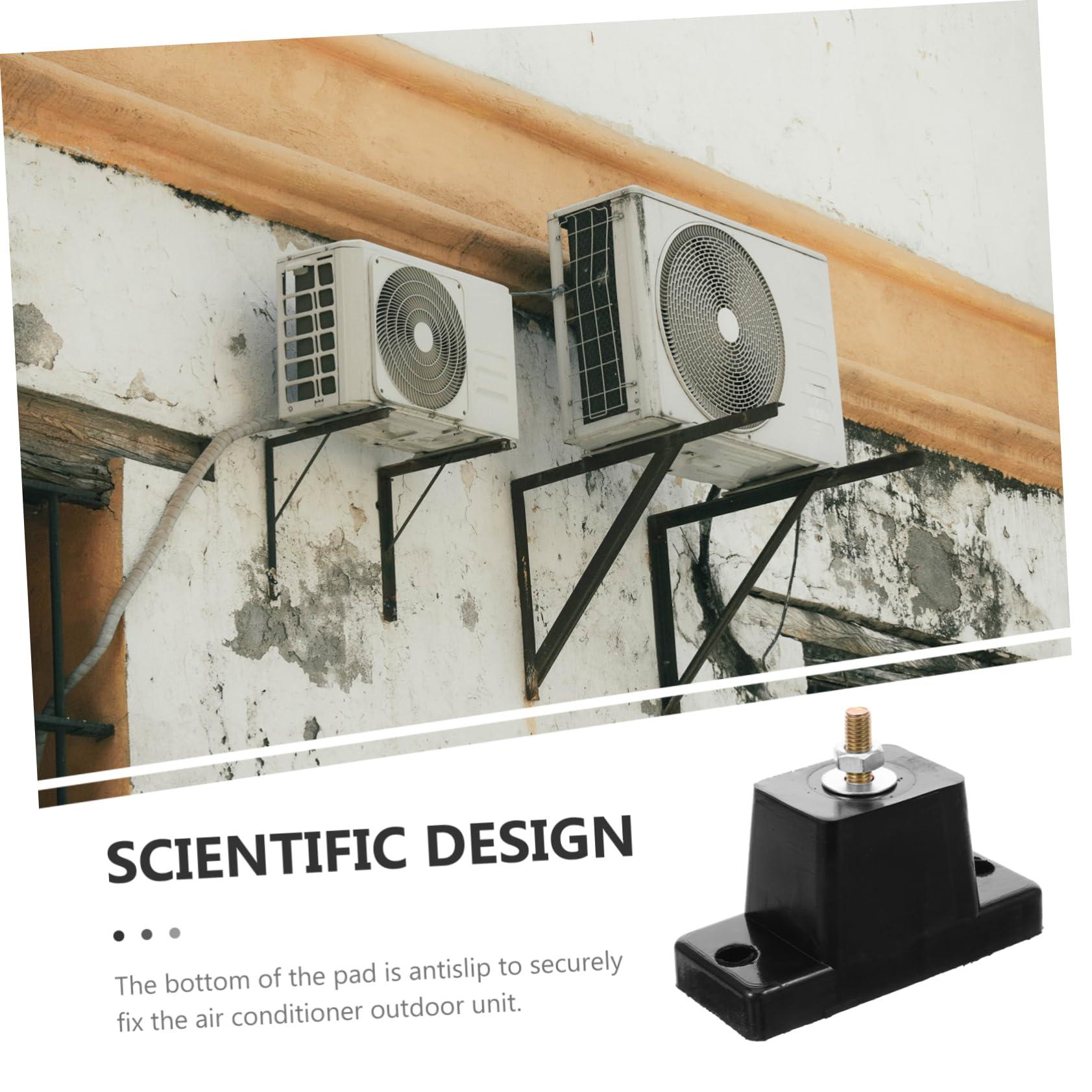 BUGUUYO BUGUUYO AC Outdoor Unit Bracket 4pcs Air Conditioner Pads Shock Absorbing Mat Noise Reduction Anti-Slip Bottom Quick Install Suitable for Central Air