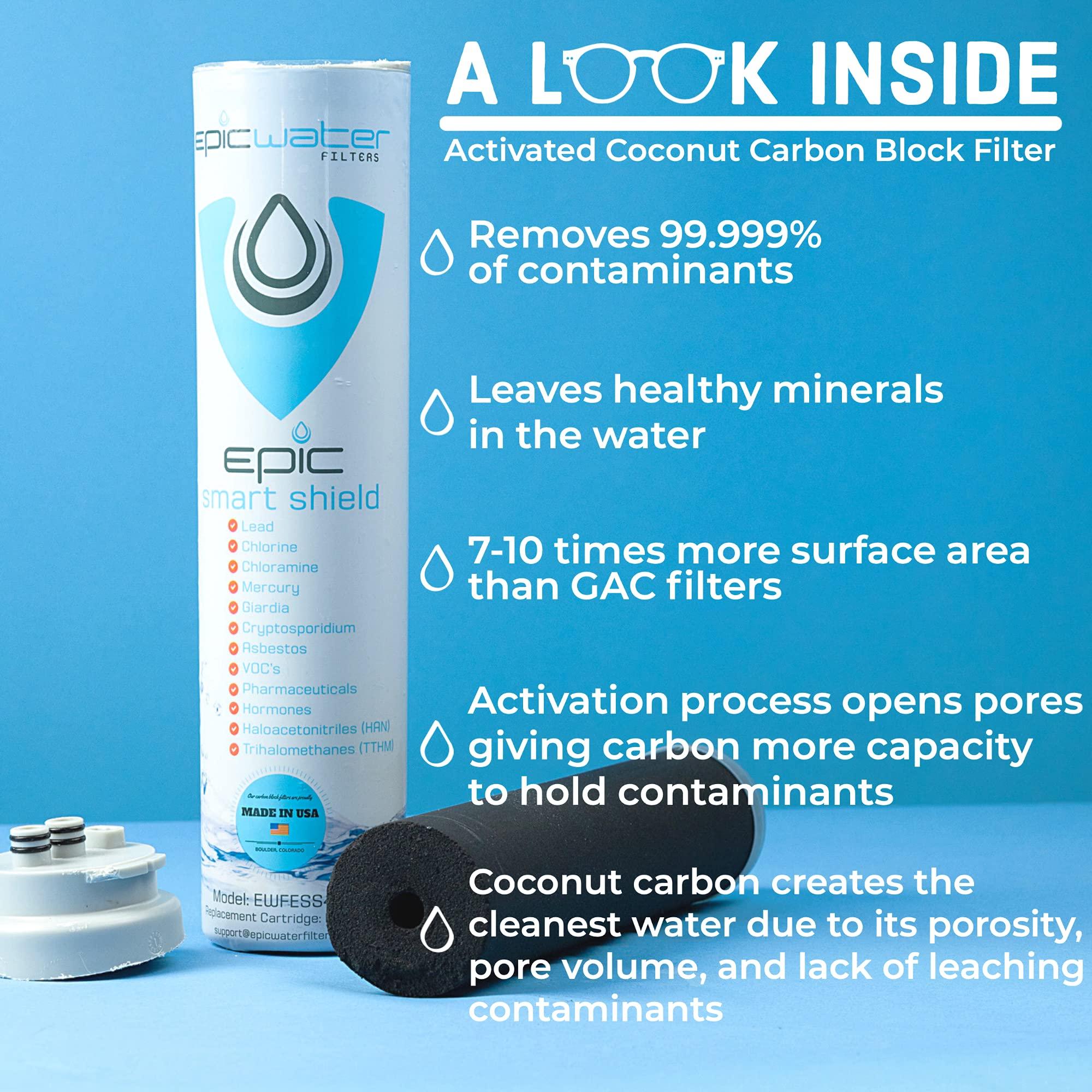 Epic Water Filters Epic Water Filters Smart Shield. Under Sink Water Filter, Inline NSF 53 Water Filter. Direct Connect DIY Install for Under Sink. Tap Water Filtration System. No Water Wasted