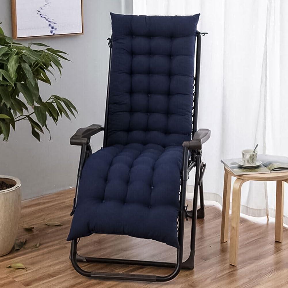 JNTKE JNTKE Rocking Lounge Chair Cushion Patio Chair Cushion, 51 Inch Thicker Padded Chaise Lounger Swing Bench Cushion for Outdoor Indoor Home Office Dark Green