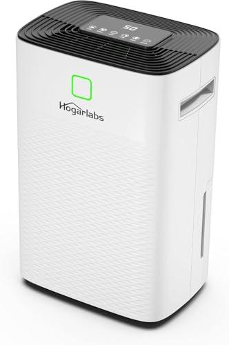HOGARLABS HOGARLABS 34 Pint Dehumidifiers for Home Basements, with 3 Working Modes, Overflow Protection, and Auto Shut off Restart. Ultra Silent Dehumidifier with Drain Hose, Intelligent Humidity Control