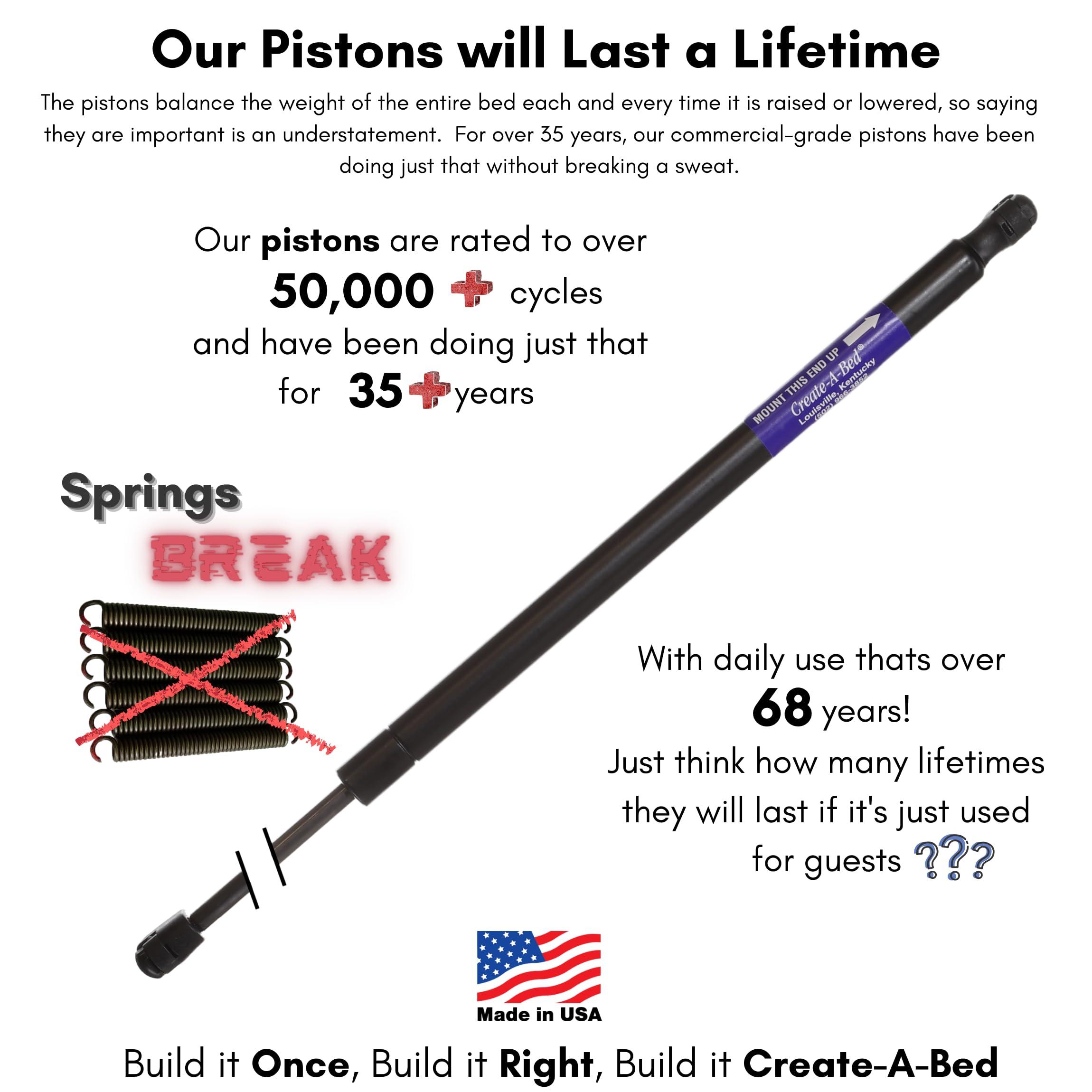 Create-A-Bed Create-A-Bed Adjustable Full Size Deluxe Murphy Bed Kit, Horizontal