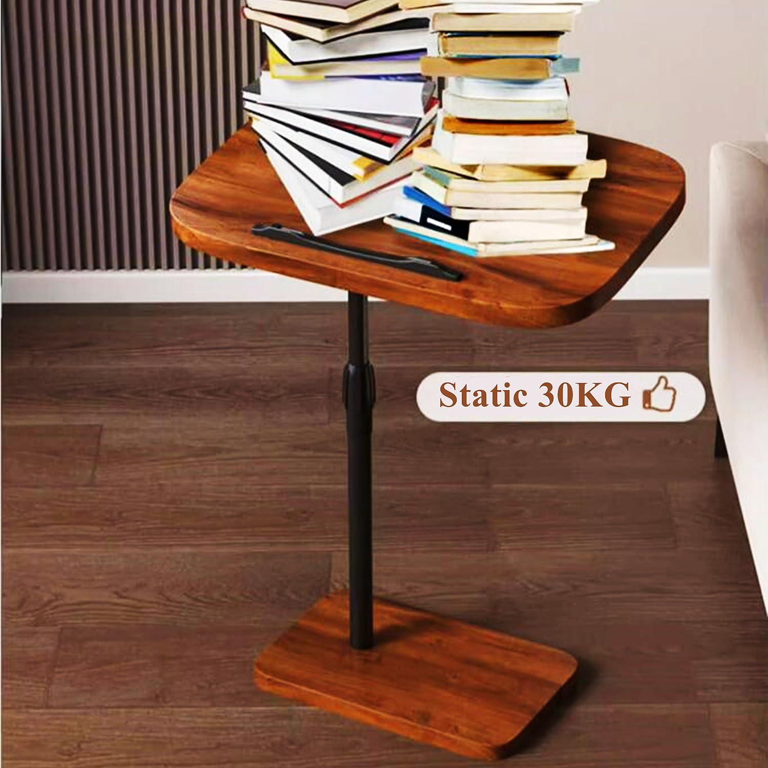 WTTTTW WTTTTW Portable TV Tray Table Adjustable TV Dinner Tray Tables w/Height & Tilt Angle, Folding TV Trays for Bed & Sofa, for Eating & Reading