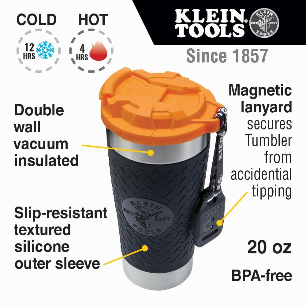Klein Tools Klein Tools 80068 Cooler with Tumbler Kit with a 17-Quart Hard Cooler, 20-ounce Tumbler, and Bottle Opener, 3-Piece