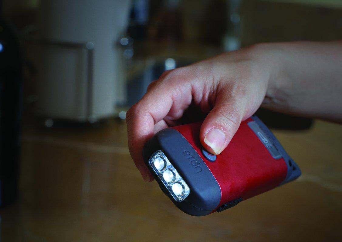 Eton Eton - American Red Cross Clipray Crank-Powered, Clip-On Flashlight & Smartphone Charger,Cherry Red,Hand Crank, Hands Free Carabiner Clip, Pack of 2