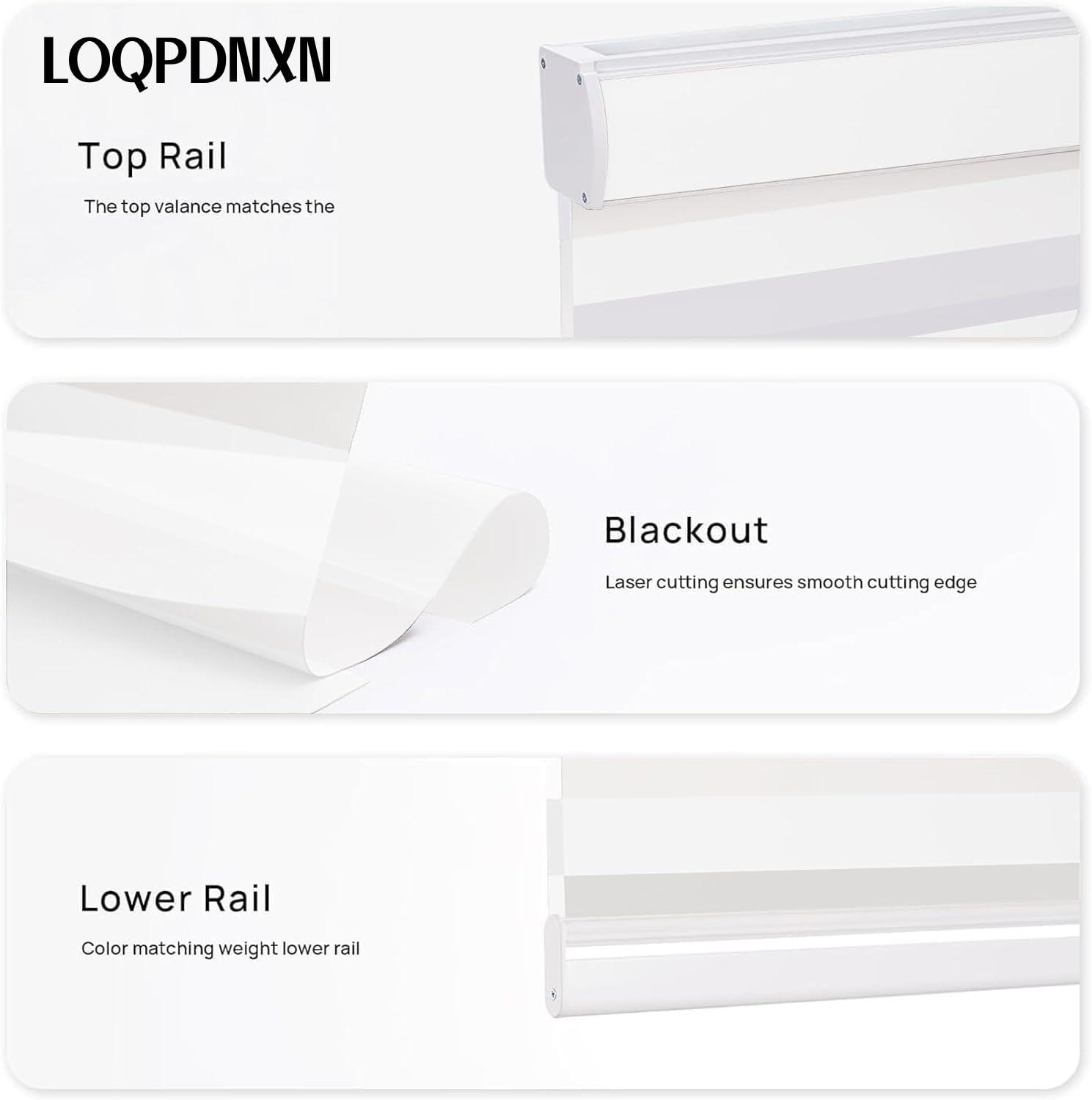 LOQPDNXN Zebra Blinds Custom Size Zebra Blinds Roller Shades for Windows Dual Layer Sheer or Privacy Light Control Day and Night Window Drapes Blinds & Shades White.44Wx(12" H to 98" H Customizeize)