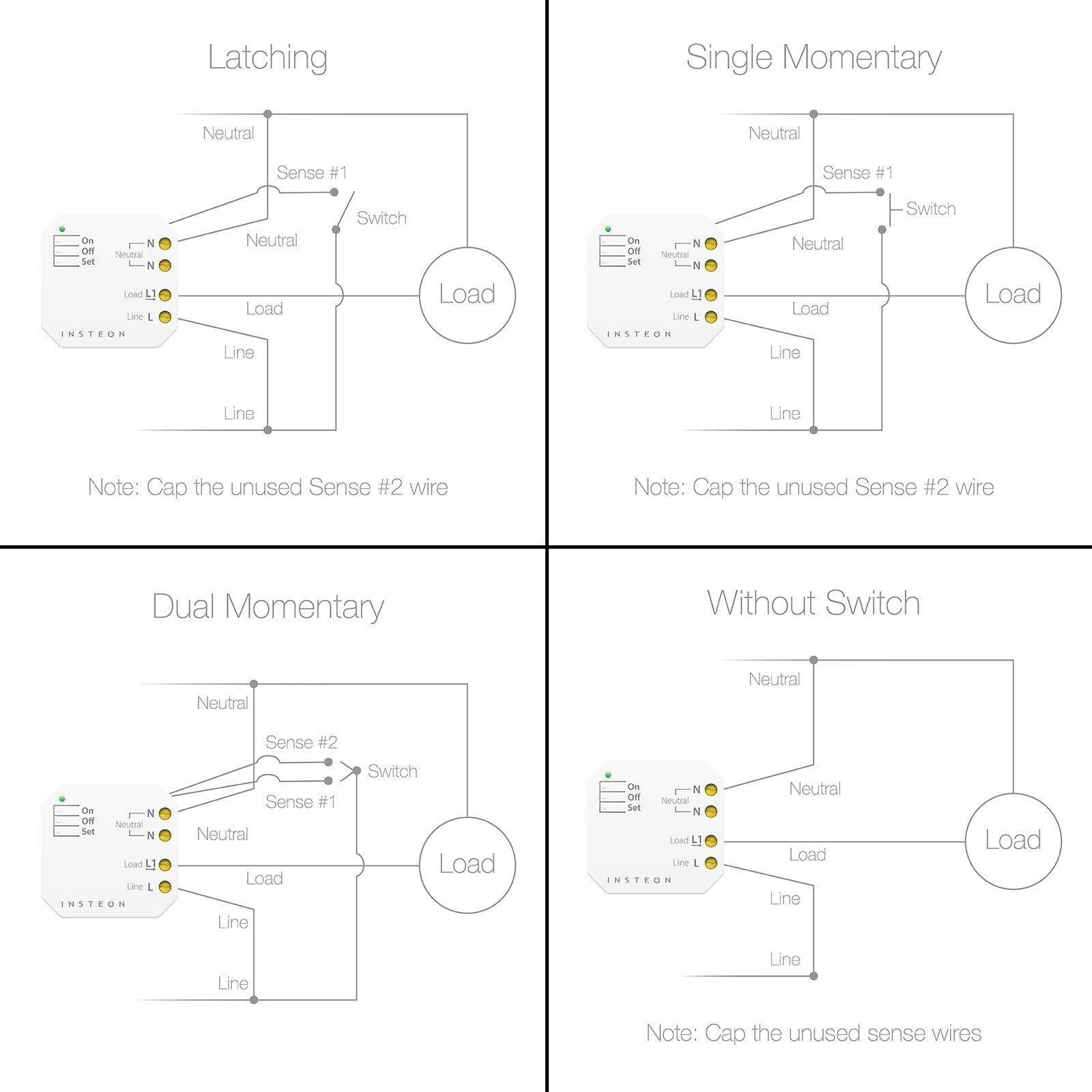 Insteon Insteon Micro Dimmer Switch Adapter, Inline Module, 2442-222 - Insteon Hub Required for Voice Control with Alexa & Google Assistant