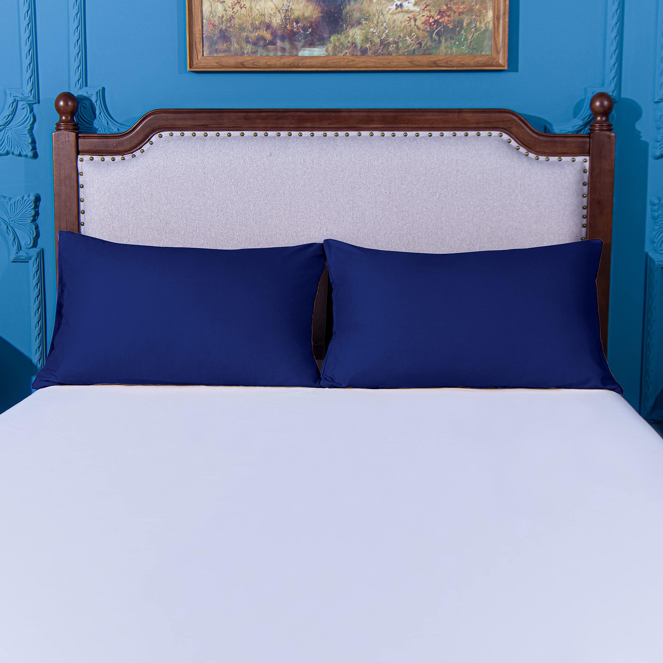 Safhome Safhome Navy Blue Extra Large Pillowcases Set of 6 Egyptian Cotton 26 x 26 Inches 1000 Thread Count Fits The Fluffiest Pillows Including The Pancake Pillow Extra Tall Pillowcase Luxury