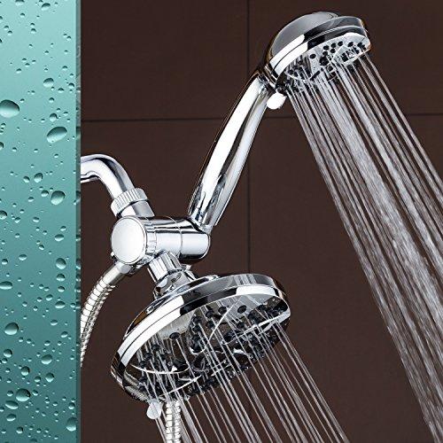 AquaDance AquaDance 6-inch High Pressure 3-way Rainfall Shower Combo - Premium 6-Setting Rain Showerhead and 6-setting Hand Held Shower – Chrome Finish