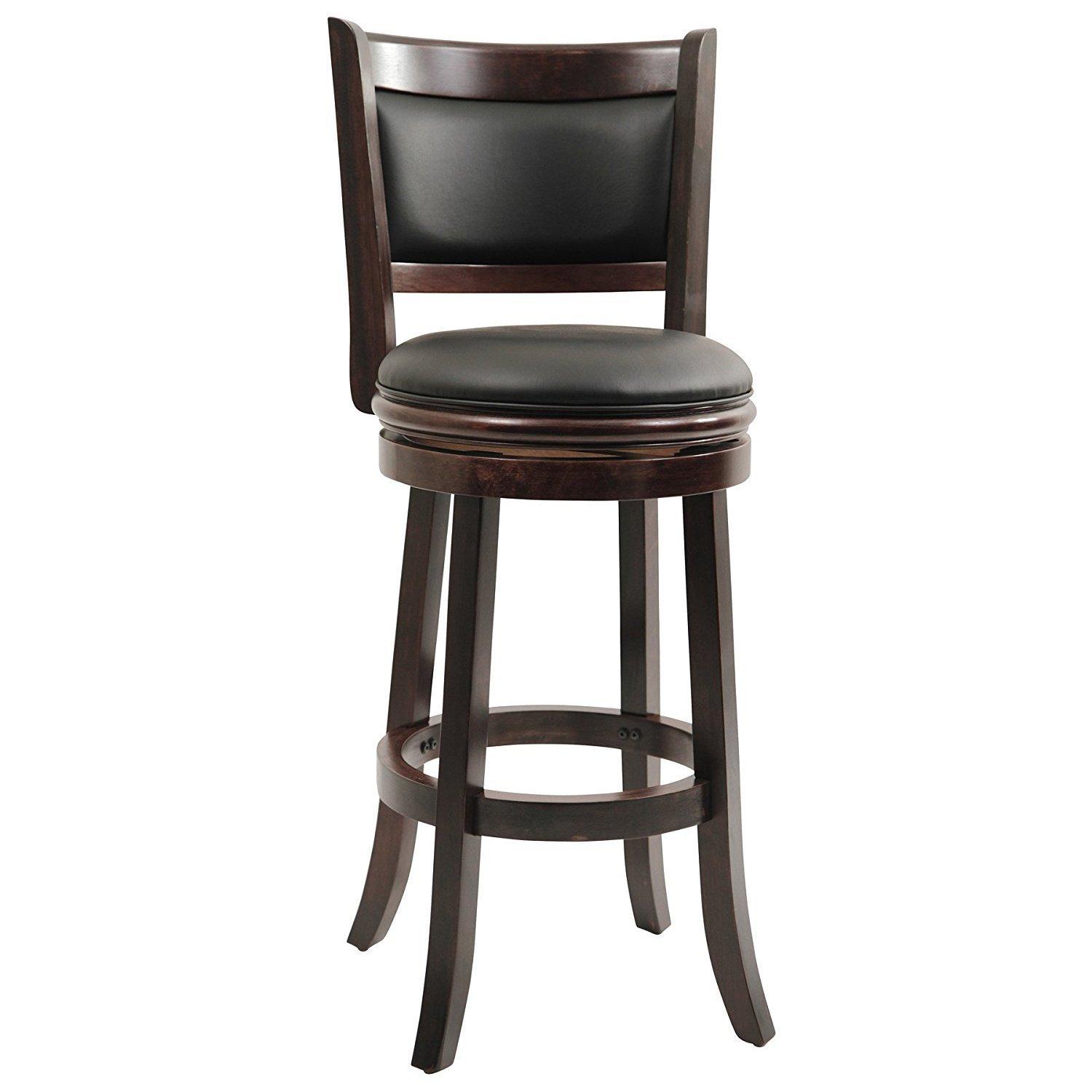 Boraam Boraam Augusta Bar Height Swivel Stool, 29-Inch, Cappuccino, 2-Pack