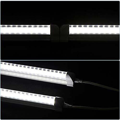 BSK.BESTKA BSK.BESTKA 20 Pack-8ft LED Shop Light Fixture, 8 Foot Led Lights, 96\'\' T8 Integrated LED Tube, Linkable Led Bulbs for Garage, Warehouse, v Shape 120W 13500LM 6000K, Plug and Play, Clear Lens