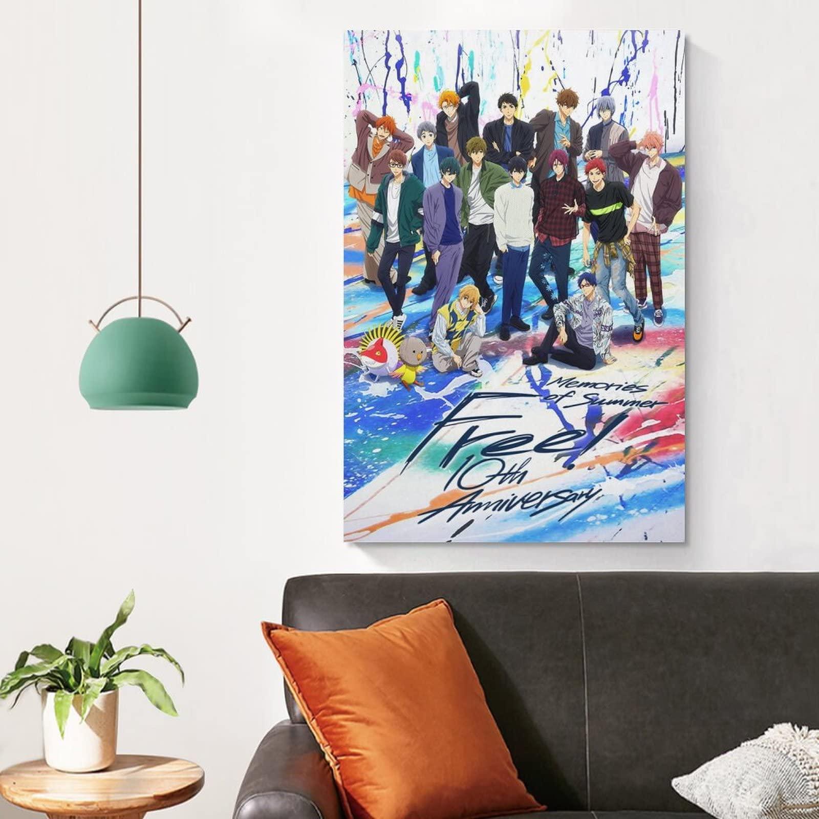 GUNKY GUNKY Anime Free! Iwatobi Swim Club Poster Home Decor Poster Wall Art Hanging Picture Print Bedroom Decorative Painting Posters Room Aesthetic 20x30inch(50x75cm)