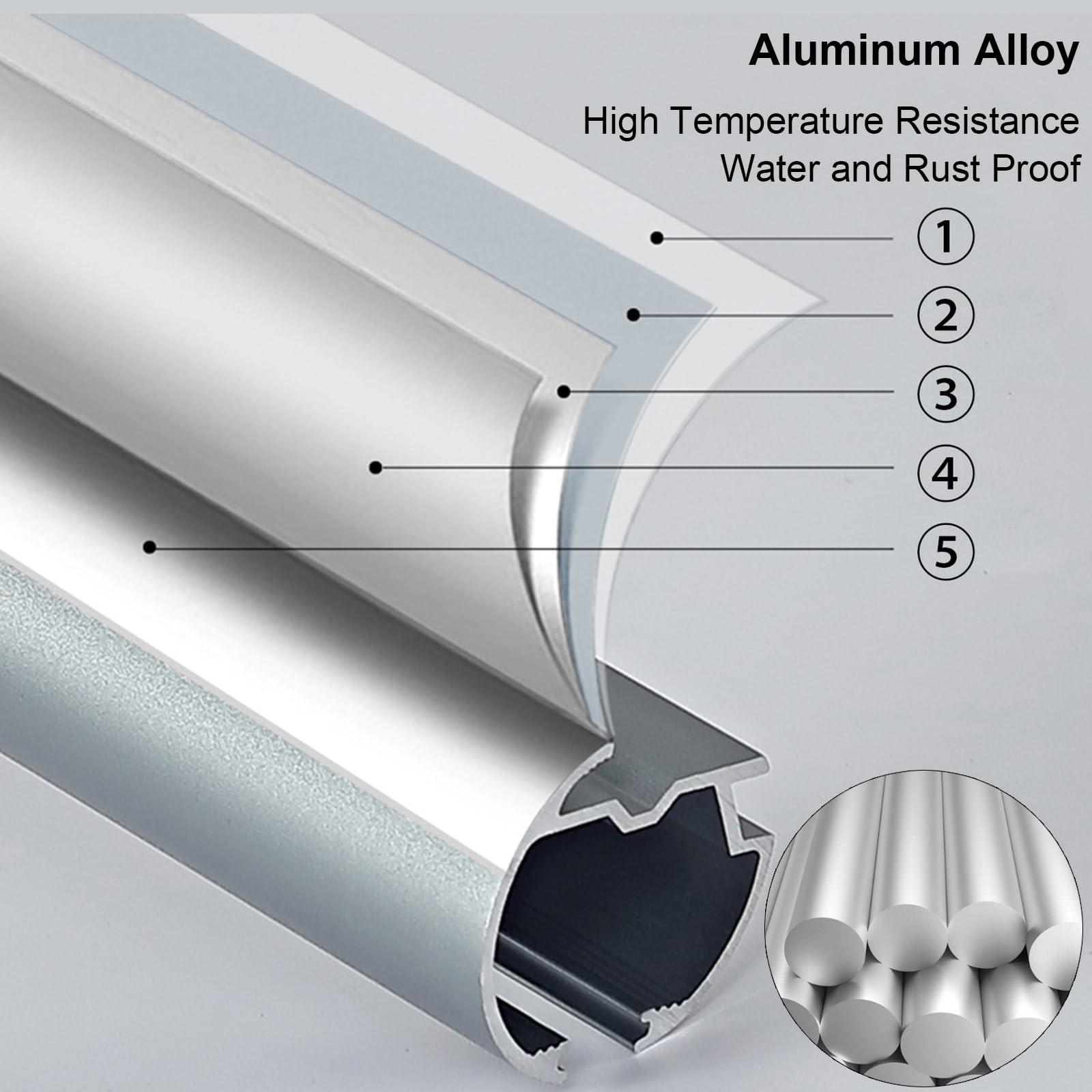 WDJBPSH 5ft 6ft 7ft 8ft 9ft 10ft 11ft 12ft Long Straight Rail Curtain Rod for Room Divider, White Champagne Grey Sliding Curtain Track for Patio/Bay Window/Camper/Bedroom/Gazebo/Office, Wall Mount (Color