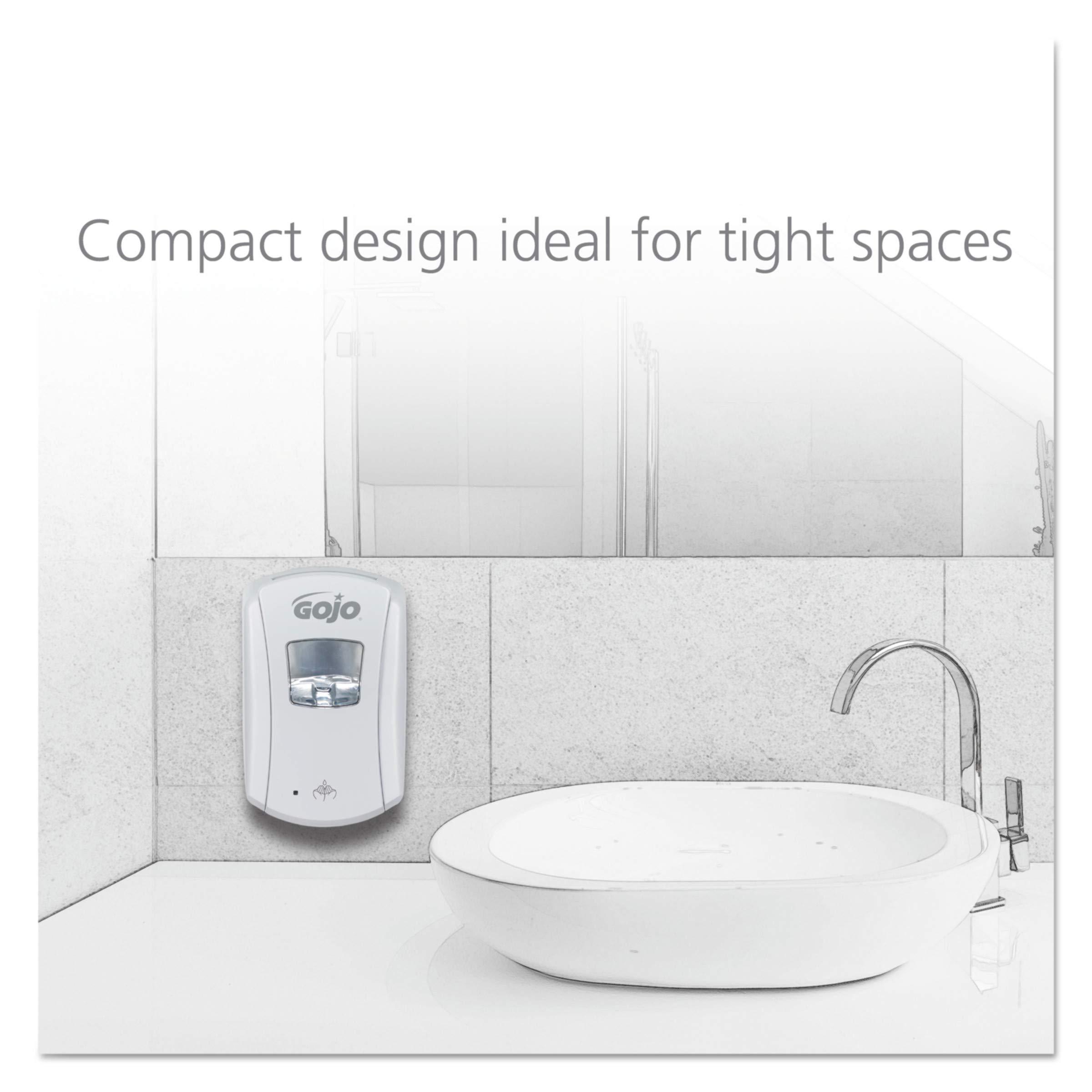 Gojo GOJO LTX-7 Touch-Free Foam Soap Dispenser, White, for 700 mL LTX-7 GOJO Foam Soap Refills (Pack of 1) - 1380-04