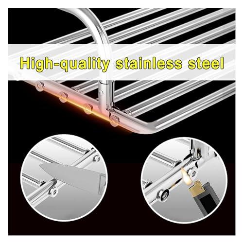 HJXGQJM Radiator Clothes Airer Rack, Stainless Steel Extendable Foldable Airer, Indoor Radiator Outdoor Balcony Drying Rack RailHanging Drying Rack AirerDryer For Hanging Clothing, Towel, Shoes ( Size : Tel