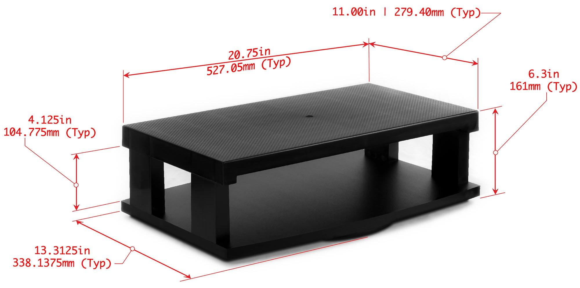 Aleratec Aleratec Adjustable Swivel Stand, 360 Degree Rotating, Anti Slip Platform, TV Computer Monitor Stability - 21 Inch