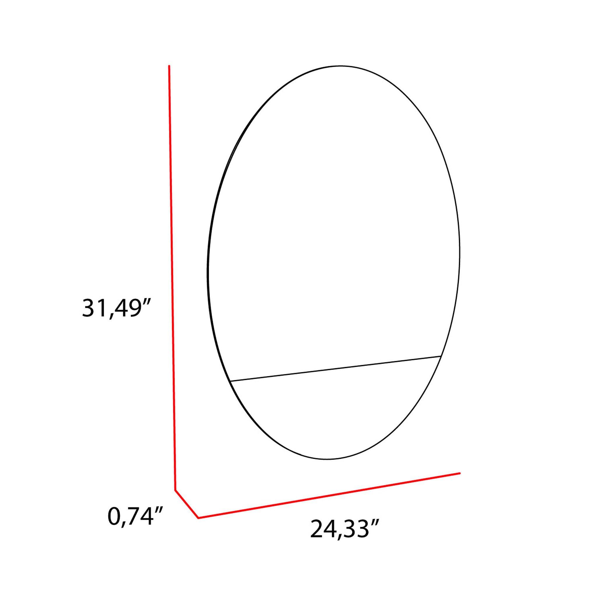 INTRIXX INTRIXX Ortega Oval Bathroom Mirror Clear for Bathroom, YX-336
