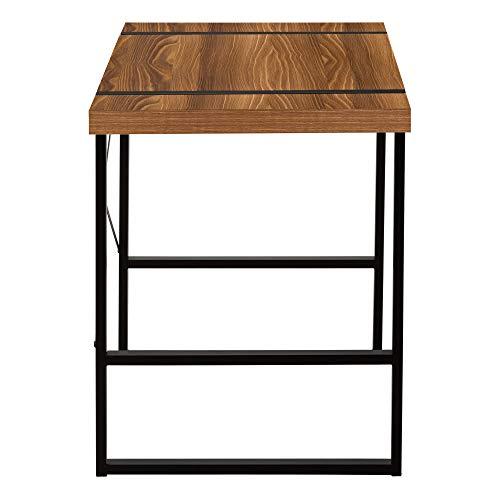 Monarch Specialties Monarch Specialties I 7655 Computer Desk, Home Office, Laptop, 48" L, Work, Metal, Laminate, Walnut, Black, Contemporary, Modern