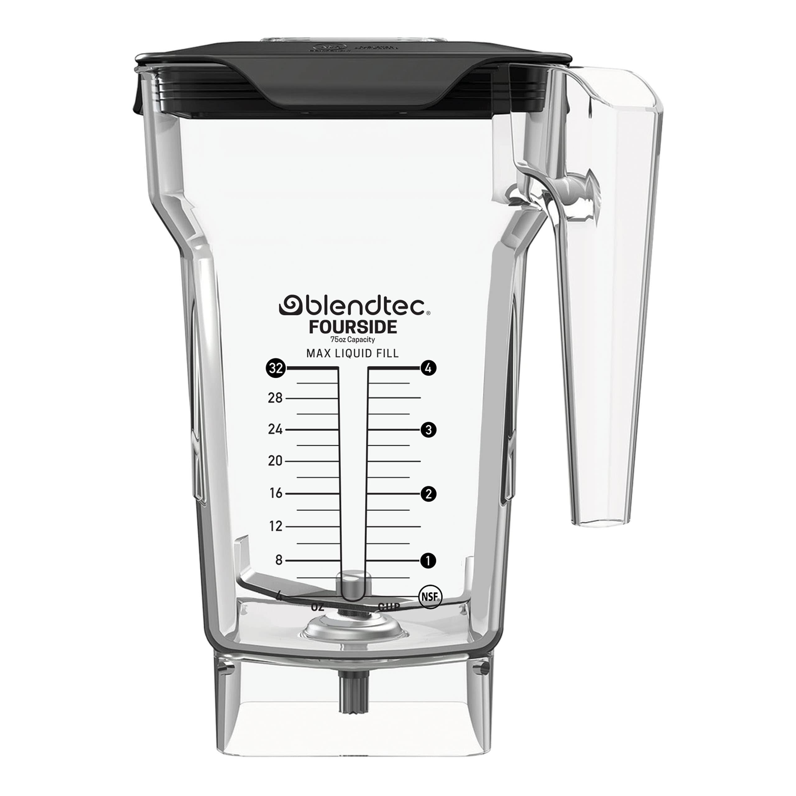 Blendtec Blendtec 75 oz FourSide Commercial Jar - Four-Sided Replacement Blender Jar - Compatible with Most Blendtec Blenders - 32 oz Blending Capacity - Clear