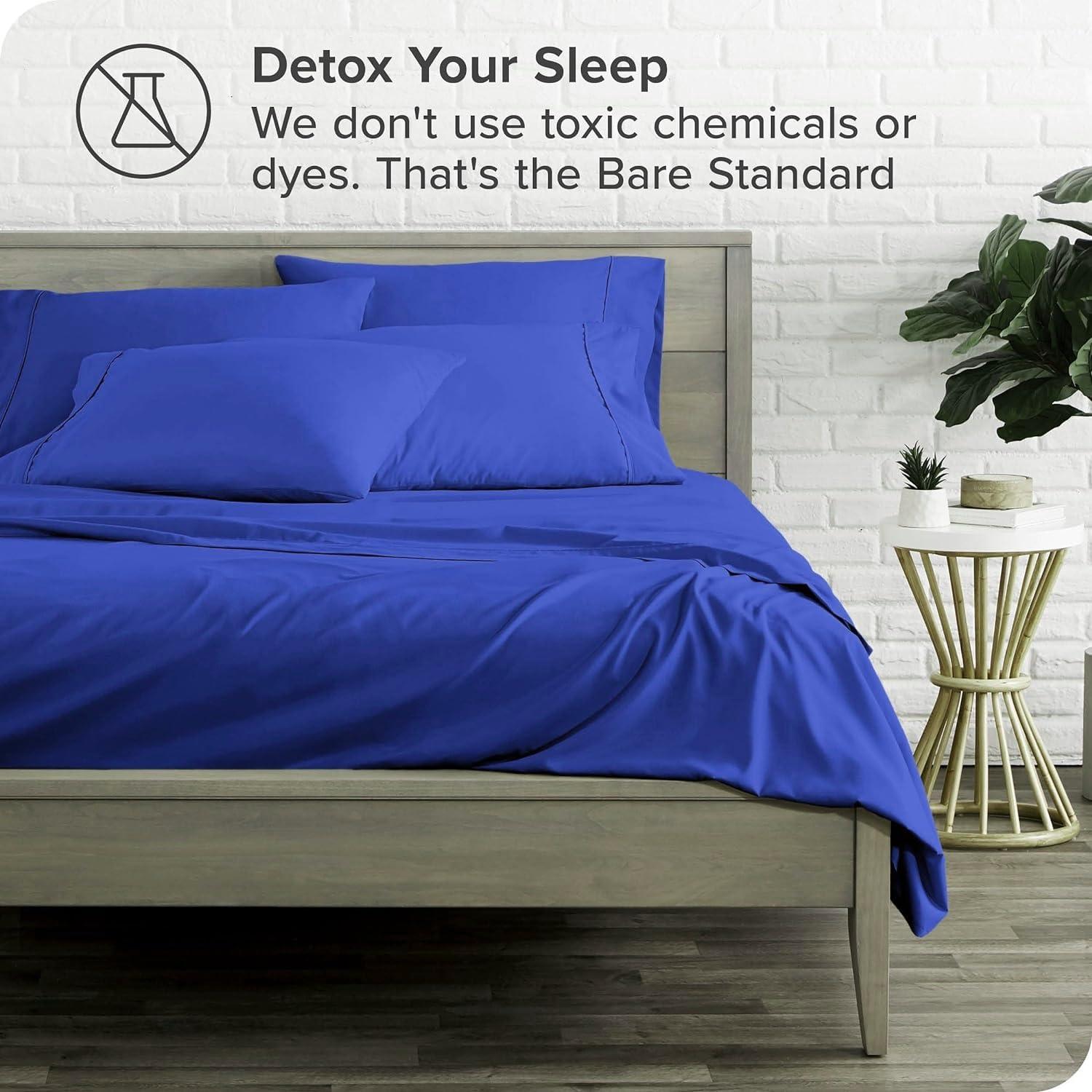 Hadi Bedding Company Hotel Quality 6 Piece Sheet Set King Size 1000 Thread Count Egyptian Cotton Sheets 14\'\' Deep Pocket Azure Luxury Collection Bedding Set