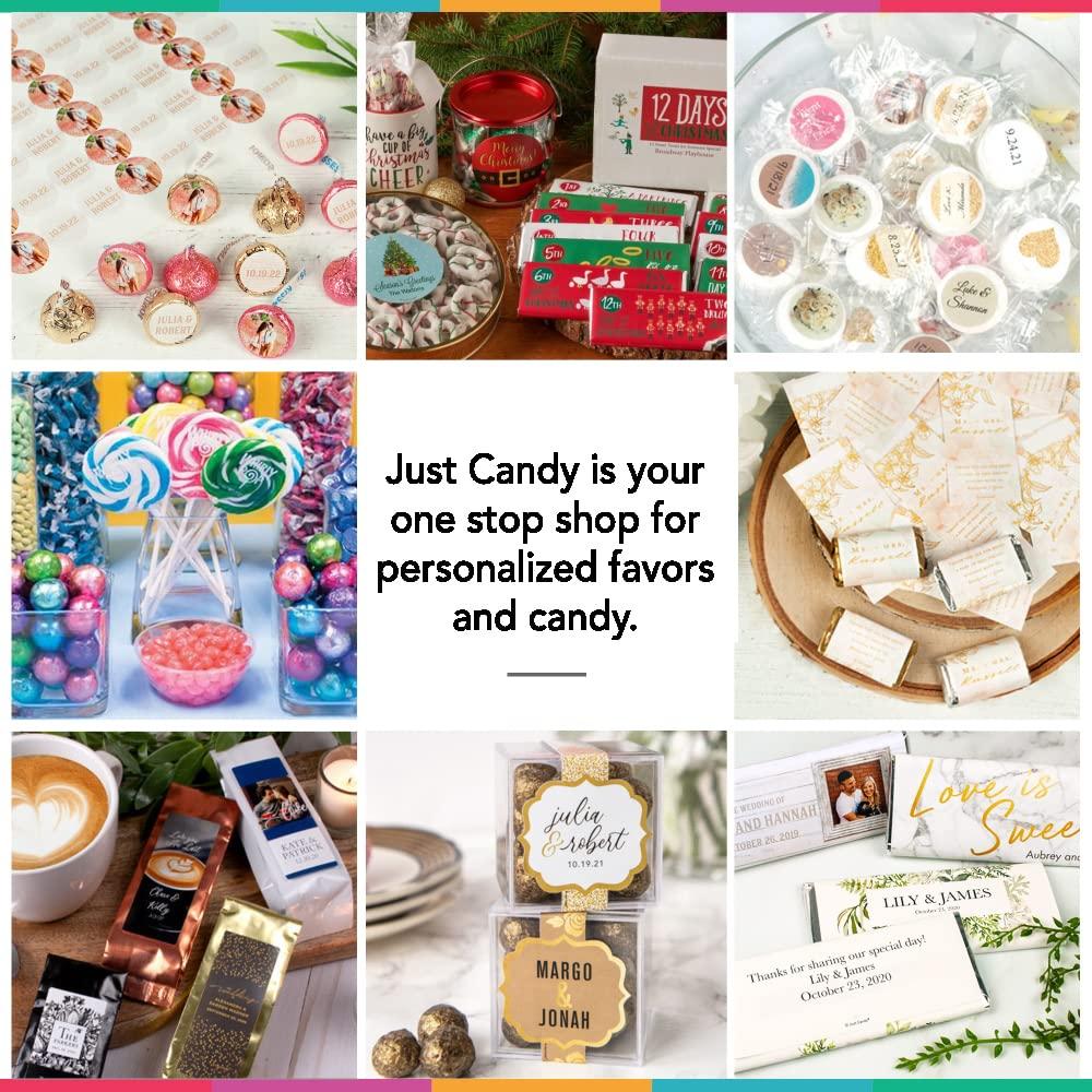 Just Candy Personalized Wedding Favors, Custom Stickers and Candy, Life Savers Hard Candy DIY Wedding, (365 pcs, 432 Stickers)