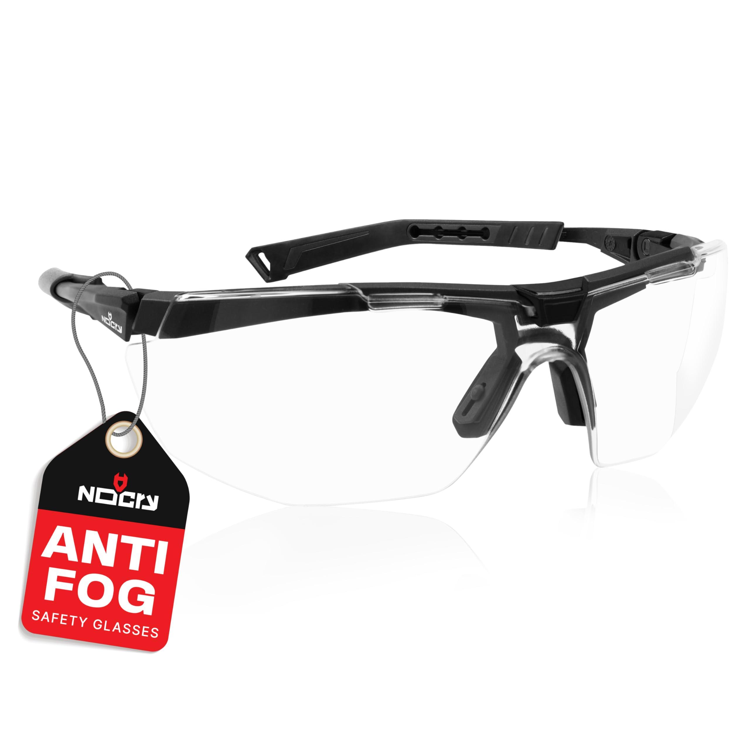 NoCry NoCry Anti Fog Safety Glasses for Men and Women - ANSI Z87 Safety Glasses with Premium Scratch Resistant Coating and Adjustable Temples and Nose Pad - 100% UV Resistant Eye Protection Glasses
