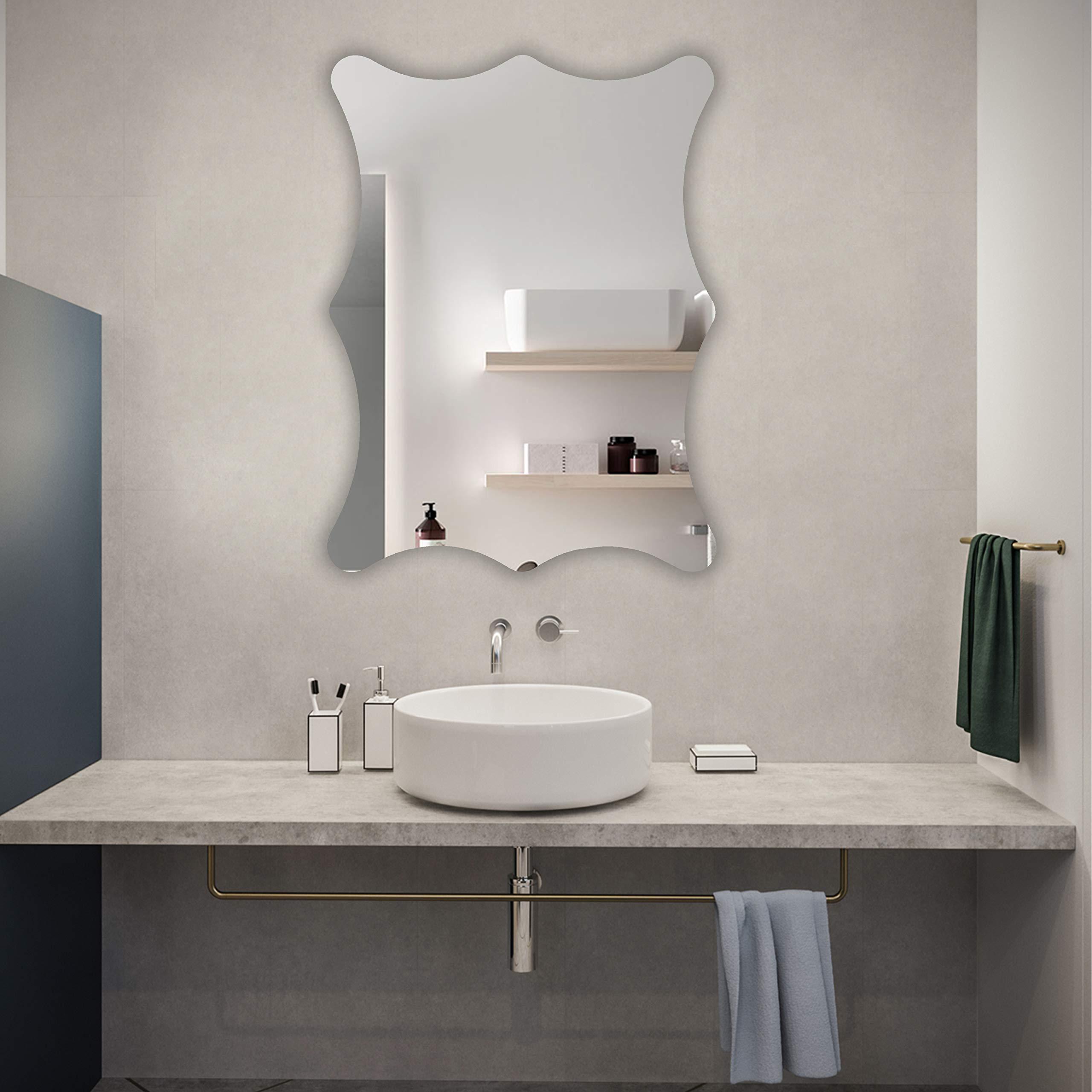 Chloe Lighting CHLOE's Reflection Verical/Horizontal Hanging Rectangle Shaped Frameless Wall Mirror 32" Height