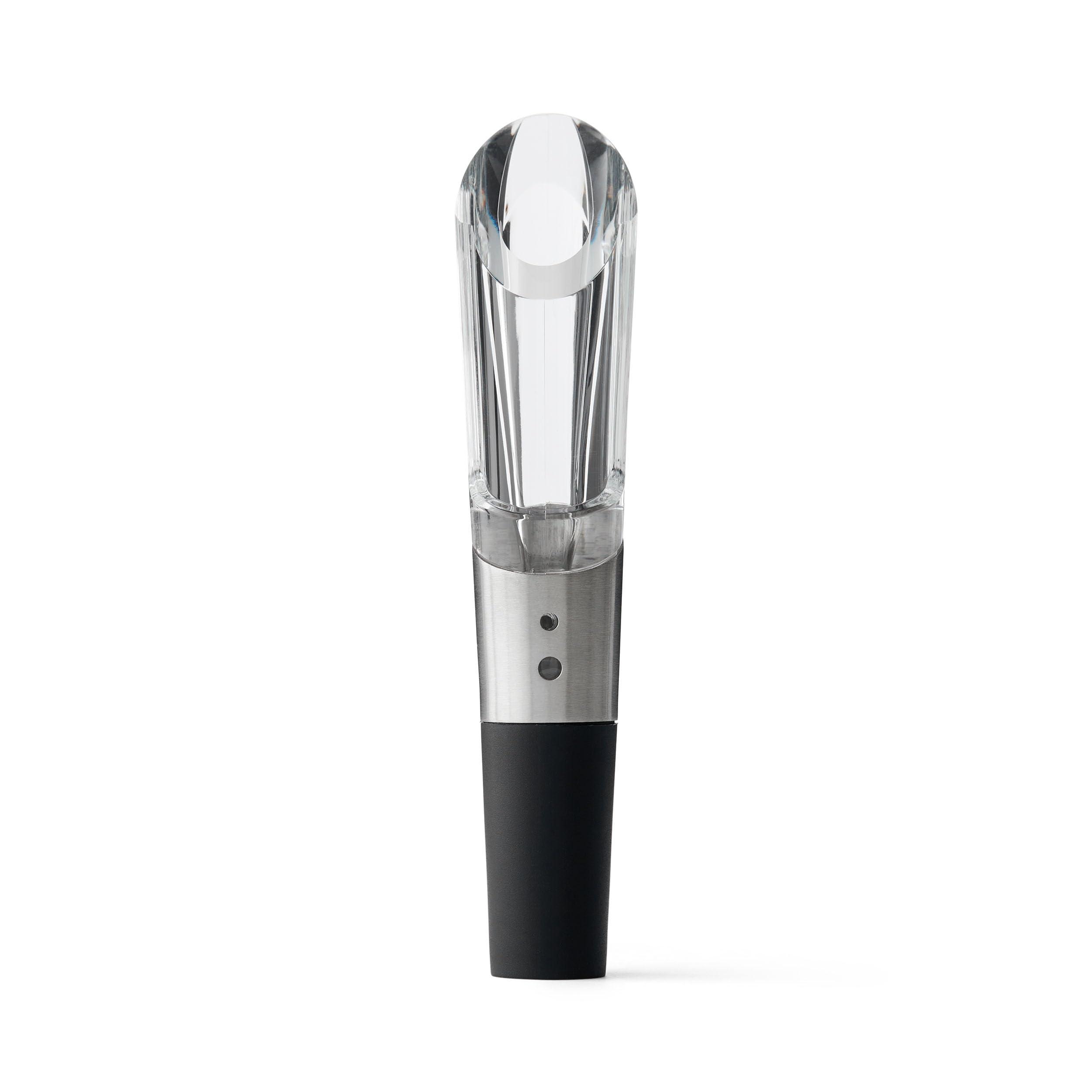 Rabbit Rabbit Wine Aerator and Pourer, 1.1 x 1.1 x 5.2 inches, Clear/Stainless Steel