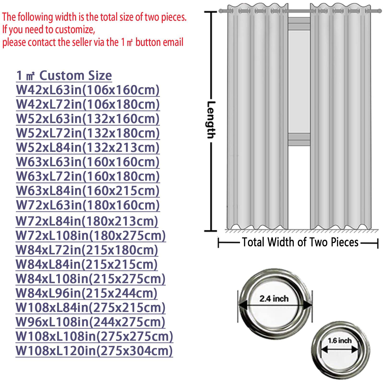 TOARTE TOARTE Golden Christmas Tree Window Treatments, Merry Christmas On Gray Background Blackout Curtains for Bedroom, Grommet Thermal Insulated Window Curtain, for Bedroom Living Room Patio - 84x84in