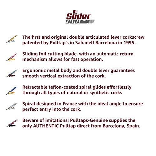 Pulltap\'s Pulltap\'s Genuine Slider 900 Corkscrew Wine Key Bottle Opener (Azul - Blue)