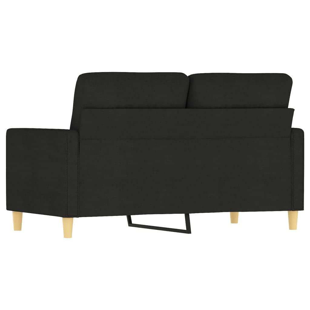 vidaXL vidaXL Comfortable 2-Seater Sofa, Modern Design, Durable Metal Frame, 100% Polyester Fabric, Ideal for Living Room - Black