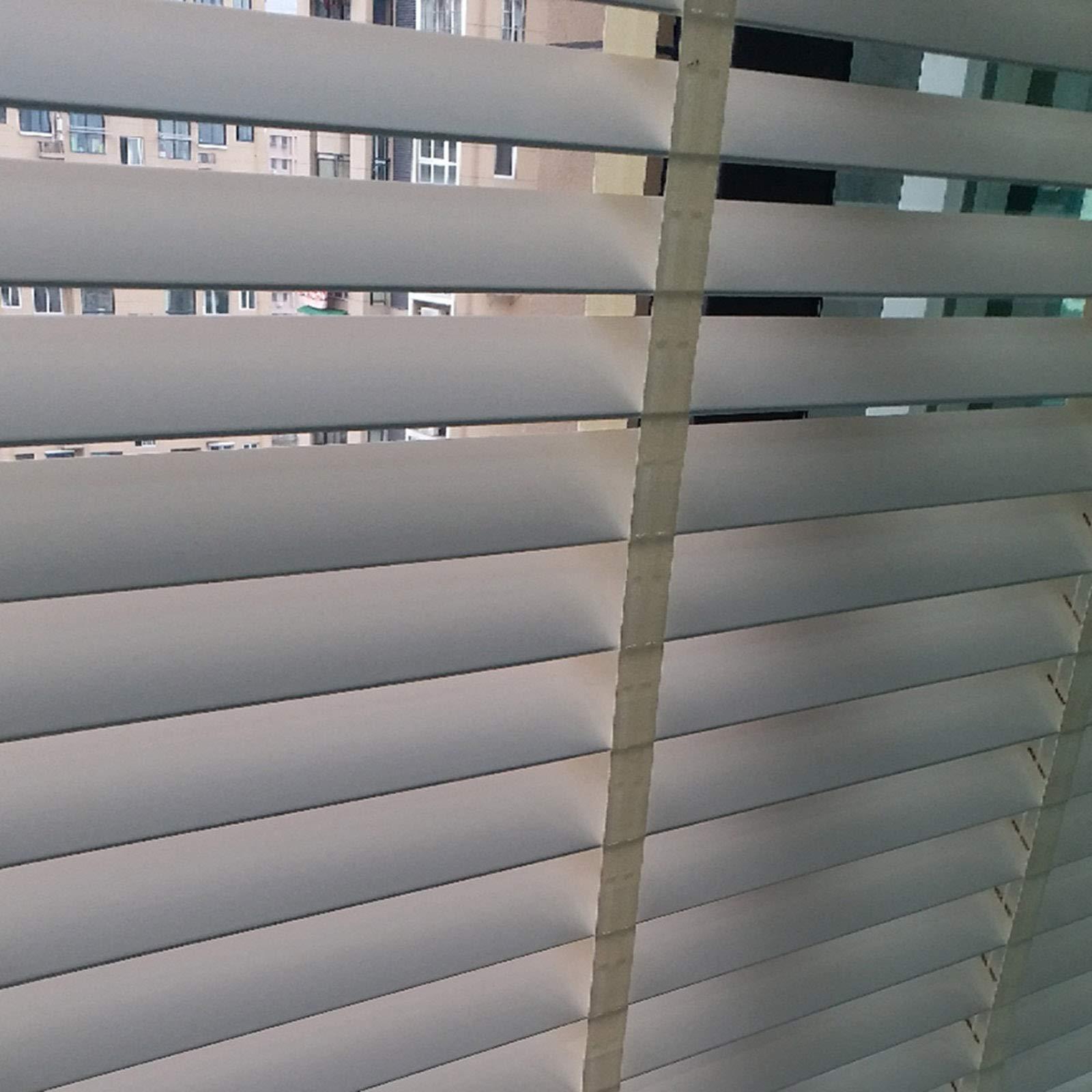 Jolan Faux Wood Blinds for White,Translucent Real Wood Blinds,Indoor/Window/Bedroom,Blackout Blinds,Smooth,No Burrs.,124x112cm/49x44in