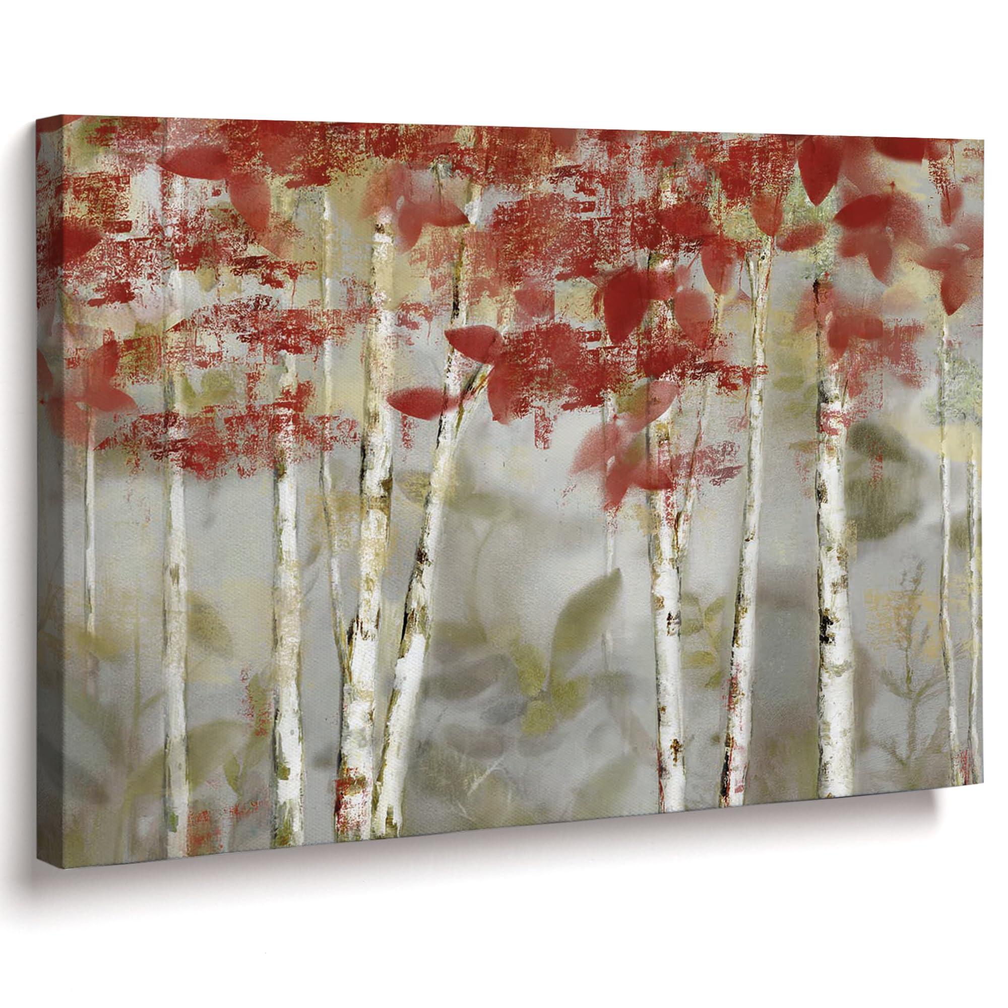 Fine Art Canvas Fine Art Canvas Large Wall Art for Bedroom, Paintings, Wall Art Decor Paintings Pictures for Living Room Autumn Forest Canvas Wall Decor by Artist Nan 32 in x 24 in