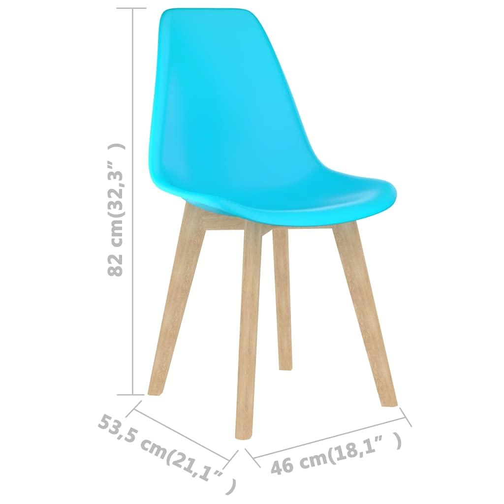 CHARMMA CHARMMA Dining Chairs 2 pcs Blue Plastic