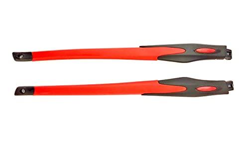 NicelyFit NicelyFit Temples Arms Legs for Crosslink Pro Sweep Range XL Eyeglass Glass Frames OX8031 OX8027 OX8029 OX8033 OX8040 OX8044 OX8067 OX8118 OX8090 OX3127 OX3220 OX3221 etc. 140mm (Black/Red)