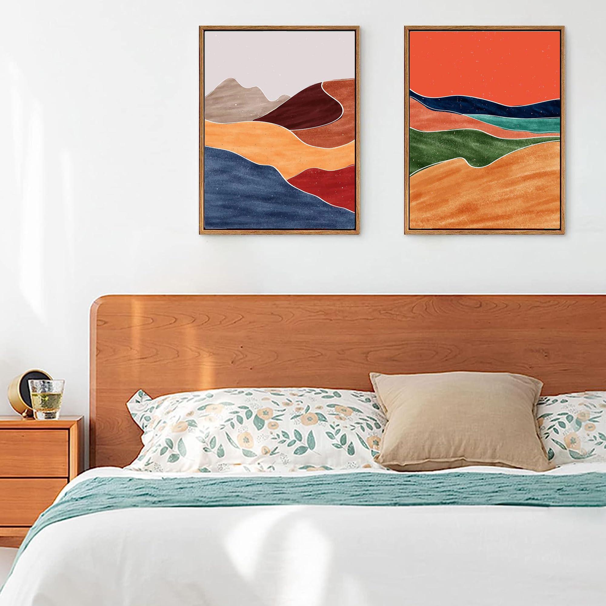 HomeLoft Basics Wood-Look Canvas Floating Frame for Removable Stretched Canvas Wall Art - 1 1/4 Inches Deep Picture Frames for Home Wall Decor