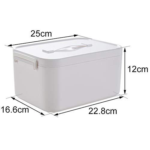 Lxrzls Lxrzls Medical Box Medicine Storage Box Household Medicine Box Multifunctional Medicine Storage Box (Size : 25X12X22.8X16.6CM)