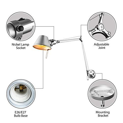 SUSUO SUSUO Lighting Long Swing-Arm Wall Lamp Extensible Wall Sconces with Adjustable Head