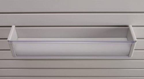 Jifram Extrusions Jifram Easy Living 01000373 Easy Wall 4-Inch by 20-Inch Plastic Basket with Transparent Front, Light Gray