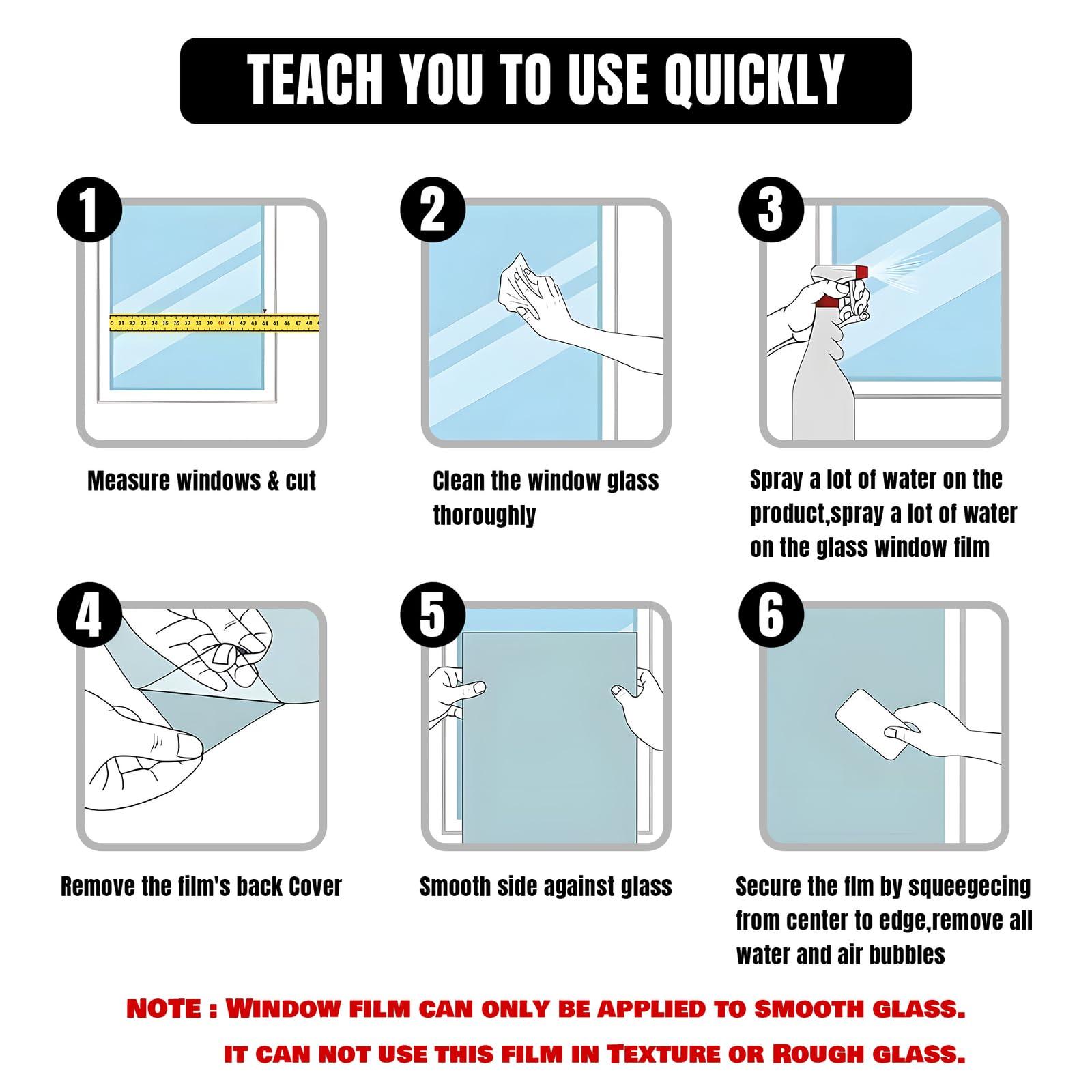 Blinshir Custom Business Sign, Window Store Logo, Operation Hours, Personalized Window Film with Photo Text, Frosted Window Advertising Sticker for Living Room Bathroom Glass Door Sign 18 x 79 in