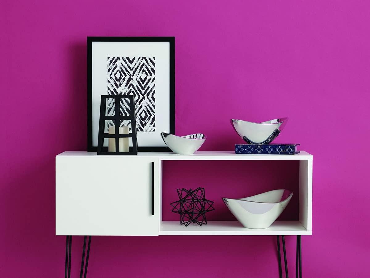 nambe Nambe Tri-Corner Salad Bowl | Chilled Serving Dish for Side Dishes, Pasta, Guacamole | Prep-Ahead-Bowl Can Be Heated or Chilled | 9-Inch | Made of Metal Alloy (Silver)