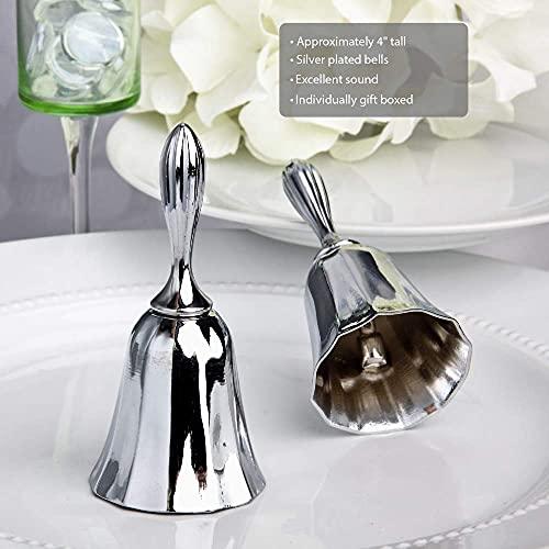 Fashioncraft FASHIONCRAFT 4603 Silver Wedding Bells, in Chrome Plated Cast Metal, Wedding Kissing Bells, 36-Piece