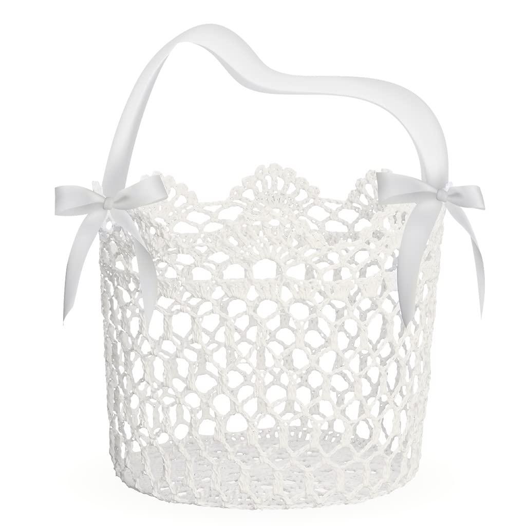 VejiA VejiA Flower Girl Baskets Wedding Flower Girl Baskets Planter Basket Manual Wedding Flowers Basket Wedding Accessories