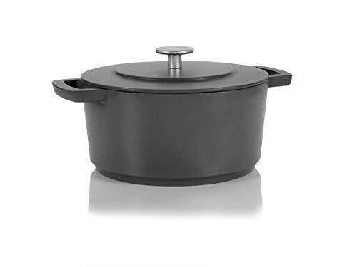 Cuisipro Combekk RAILWAY Recycled Enameled Cast Iron 4.25 Quart Dutch Oven, Concrete, 9.5"