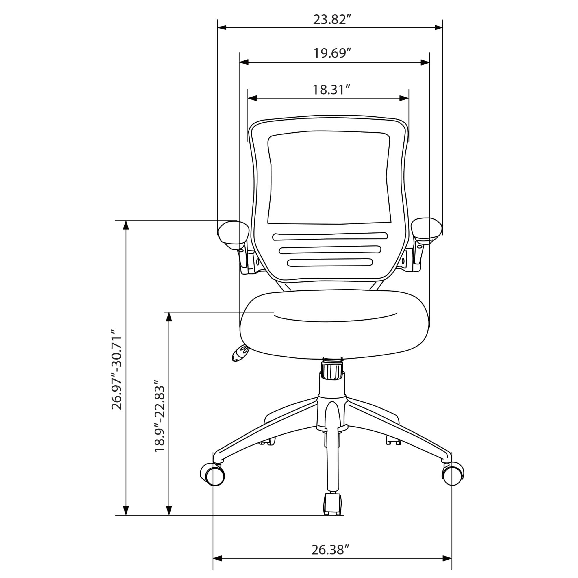 Realspace Realspace Calusa Mesh Mid-Back Chair, Black